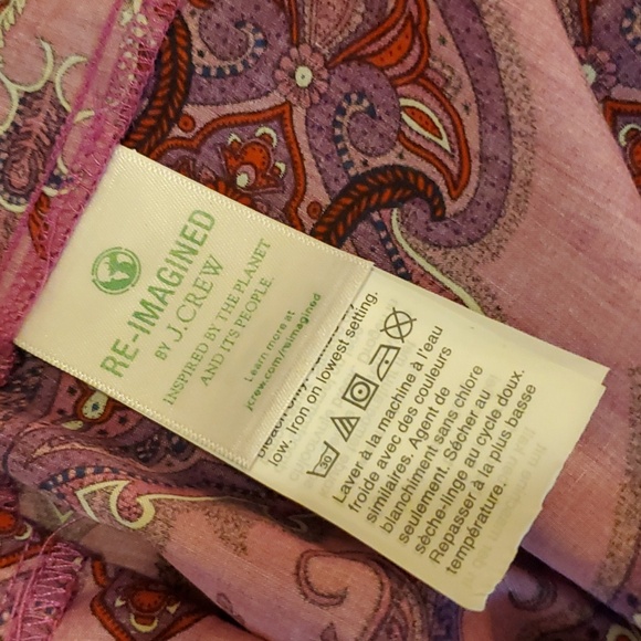 J Crew Re-Imagined Liberty Fabric Paisley Puff Sleeve Shirt - Picture 13 of 13